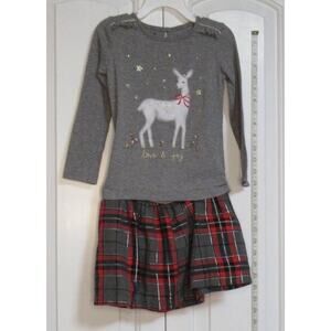 Deer Shirt and Plaid Skirt